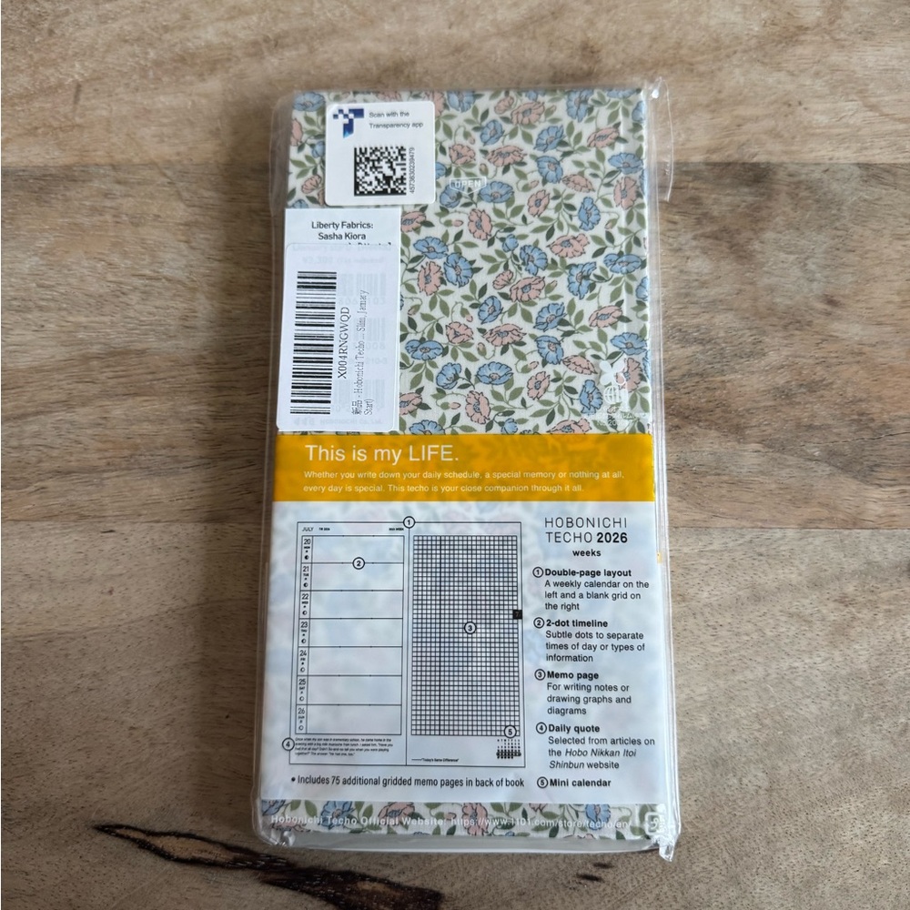 Hobonichi Weeks 2026 Floral Planner Sasha Kiora - Picture 2 of 2